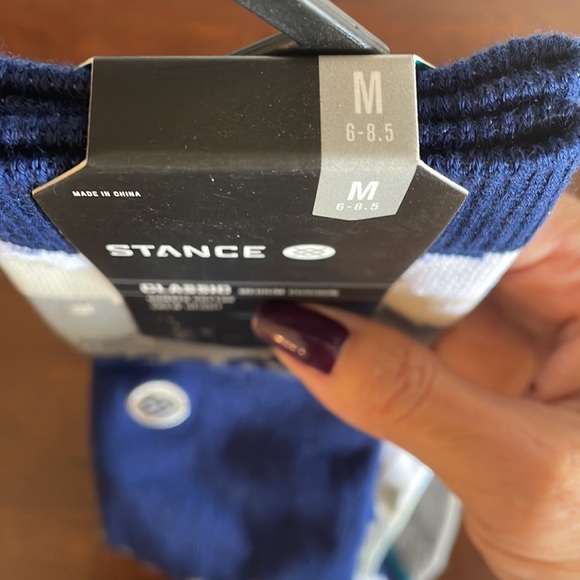 NWT STANCE Crew Socks, Digi Stripe, Size M 6-8.5 - Picture 2 of 2